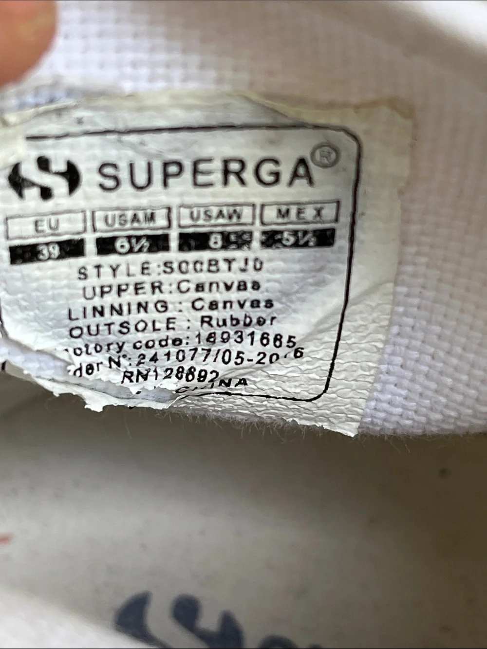 Superga 2952 White Canvas High-Top Sneaker w/ American Flag Heart Sz EU 39